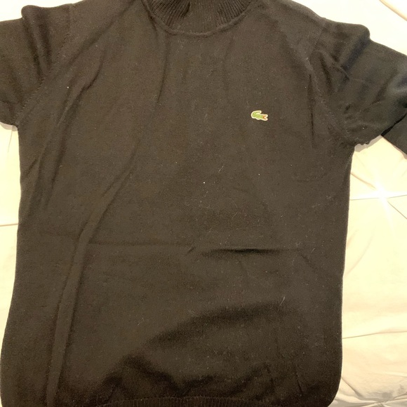 merino wool turtle neck black sweater Lacoste - Picture 2 of 7